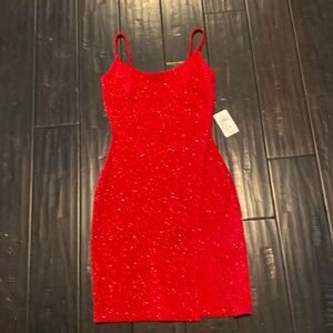 NWT- Red Sparkly Dress ~ Size Small